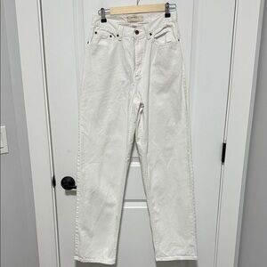 LL Bean Double L Women's RELAXED FIT White Denim Jeans size 10T